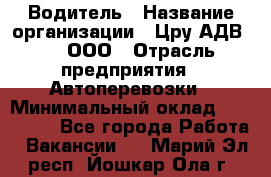 Водитель › Название организации ­ Цру АДВ777, ООО › Отрасль предприятия ­ Автоперевозки › Минимальный оклад ­ 110 000 - Все города Работа » Вакансии   . Марий Эл респ.,Йошкар-Ола г.